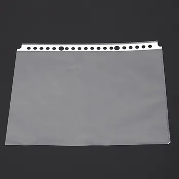 Упаковка из 200 прозрачных перфорированных карманов формата А5 - пластиковые полиэтиленовые папки