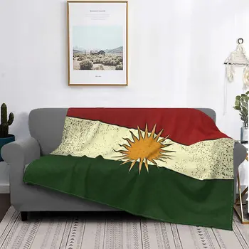 Фланелевое одеяло с рисунком флага Курдистана, популярное весенне-осеннее многофункциональное теплое одеяло, постельное белье, одеяло для путешествий