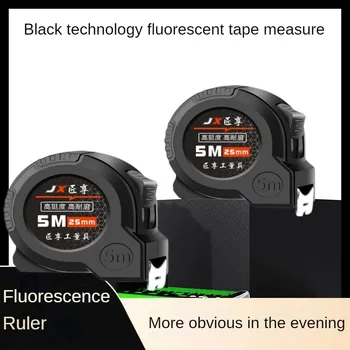 Флуоресцентная стальная рулетка высокоточный лазерный струйный кодовый ящик измерительный инструмент 3/5/7,5/10 метра расширенная измерительная линейка