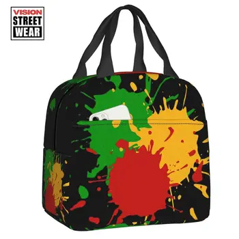 Художник Рисует Брызги Искусства, Термоизолированная сумка для ланча с Уличными граффити, Сменная сумка для ланча для школьного хранения, коробка для еды