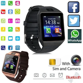 Цифровые Смарт-часы с сенсорным экраном DZ09 Q18, браслет, Камера, Bluetooth, наручные часы, SIM-карта, Умные часы, поддержка телефонов Ios Android