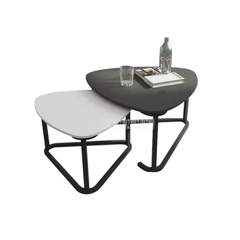 Чайный столик в скандинавском стиле, Комбинация из двух небольших столиков, Простая современная гостиная, Роскошный европейский стиль, Креативный столик из закаленного стекла