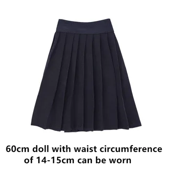 Черная плиссированная юбка для кукольной одежды 60 см, Аксессуары, Джинсовая одежда, 1/3 куклы Bjd, игрушки своими руками для девочек