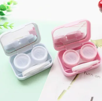 Чехол для контактных линз с хризантемой, Женский Портативный контейнер для цветных контактных линз, милая коробка для глаз