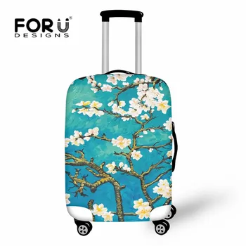 Эластичные Чехлы для багажа Van Gogh с изображением цветущего дерева Миндаля, Водонепроницаемый чехол для чемодана, аксессуары для багажника 18 