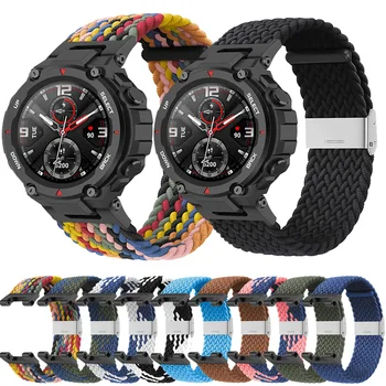 Эластичные плетеные ремешки для смарт-часов Huami Amazfit T-Rex, Нейлоновый Регулируемый браслет Для Xiaomi Amazfit T-Rex Pro Trex Belt
