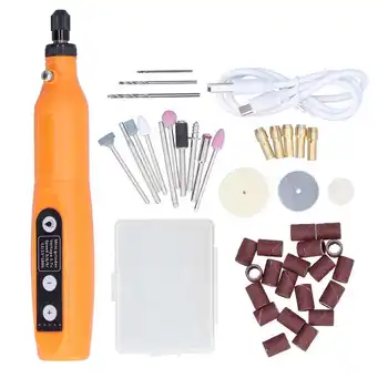 Электрическая шлифовальная ручка беспроводной набор инструментов 3,7 В 10 Вт с аксессуарами для деревообработки DIY