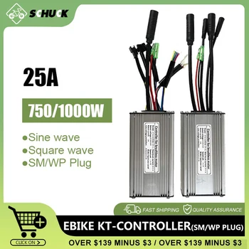 Электрический велосипед 25A Контроллер 9 Mosfet для 750 Вт 1000 Вт Ebike KUNTENG KT Контроллер для электрического Велосипеда Conversion Kit