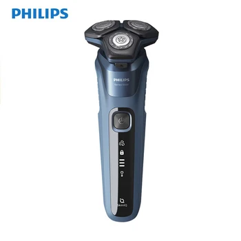 Электробритва Philips с 3 головками, Электрическая Мужская Бритва Для сухого И Влажного Использования 5 Серии SkinIQ Skin Tech, Станок Для Быстрой Зарядки Бритвенных Станков
