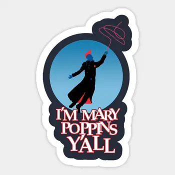 Я Мэри Поппинс, вы все, наклейка для ноутбука, декор, спальня, автомобиль, милый мультфильм, модный общественный чемодан