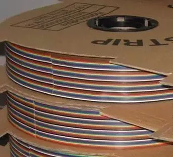 ленточный кабель 20-Полосный Плоский Цветной Радужный ленточный кабель провод Радужный кабель 20P ленточный кабель с шагом 1,27 мм 5 метров/лот В НАЛИЧИИ