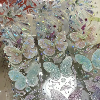 материал для Ведения журнала 1loop Glitter Snow Butterfly PET Tape
