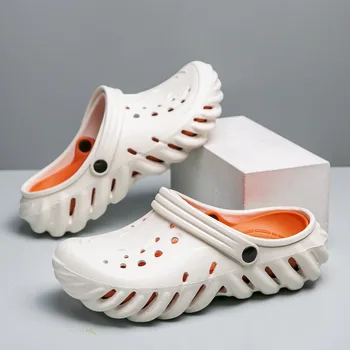 мужские тапочки, летние новые сандалии, уличная одежда, нескользящие износостойкие тапочки Baotou, пляжная обувь на мягкой подошве