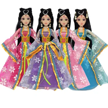 набор китайских костюмированных кукол 30 см 1/6 Модная кукла Bjd с одеждой, аксессуарами для костюмов, игрушками для детей, подарками