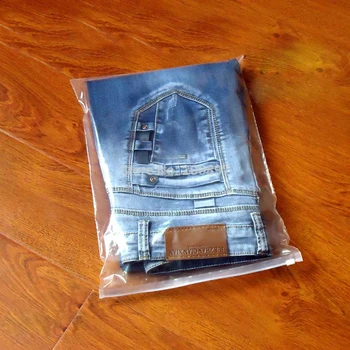 полиэтиленовый пакет с застежкой-молнией для упаковки джинсовой одежды 35 * 27 см 100 шт./лот