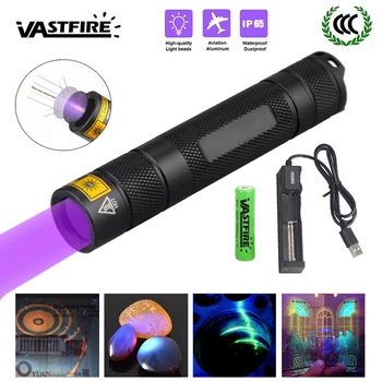 светодиодный фонарик с 365нм ультрафиолетовым излучением, ультрафиолетовый IP65, водонепроницаемый невидимый фонарик для обнаружения пятен от домашних животных, Охотничий маркер, детектор Скорпиона