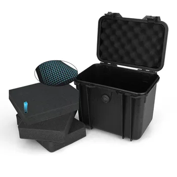 حقيبة تأثير مختومة ABS السلامة مع صندوق أدوات صندوق قطع مقاومة قبل البلاستيك أداة للماء مقاوم الإسفنج أداة معدات